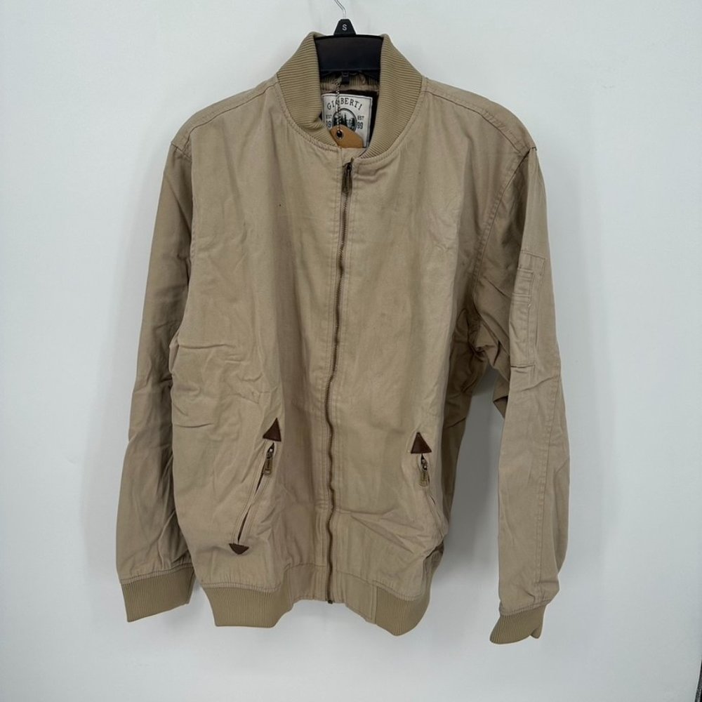 Men's Gioberti Khaki Bomber Jacket L